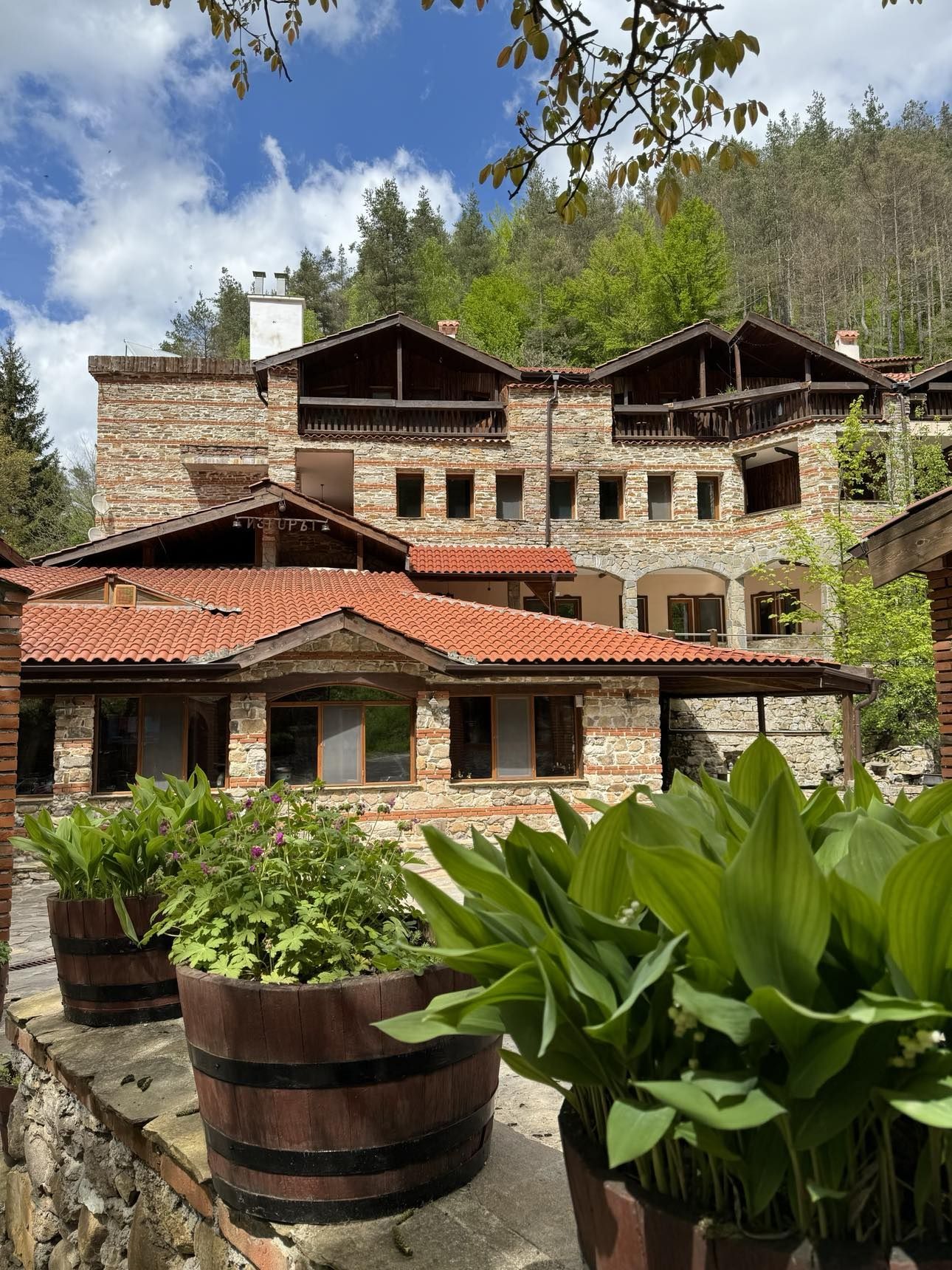 The inner courtyard of the Agushevi Konatsi