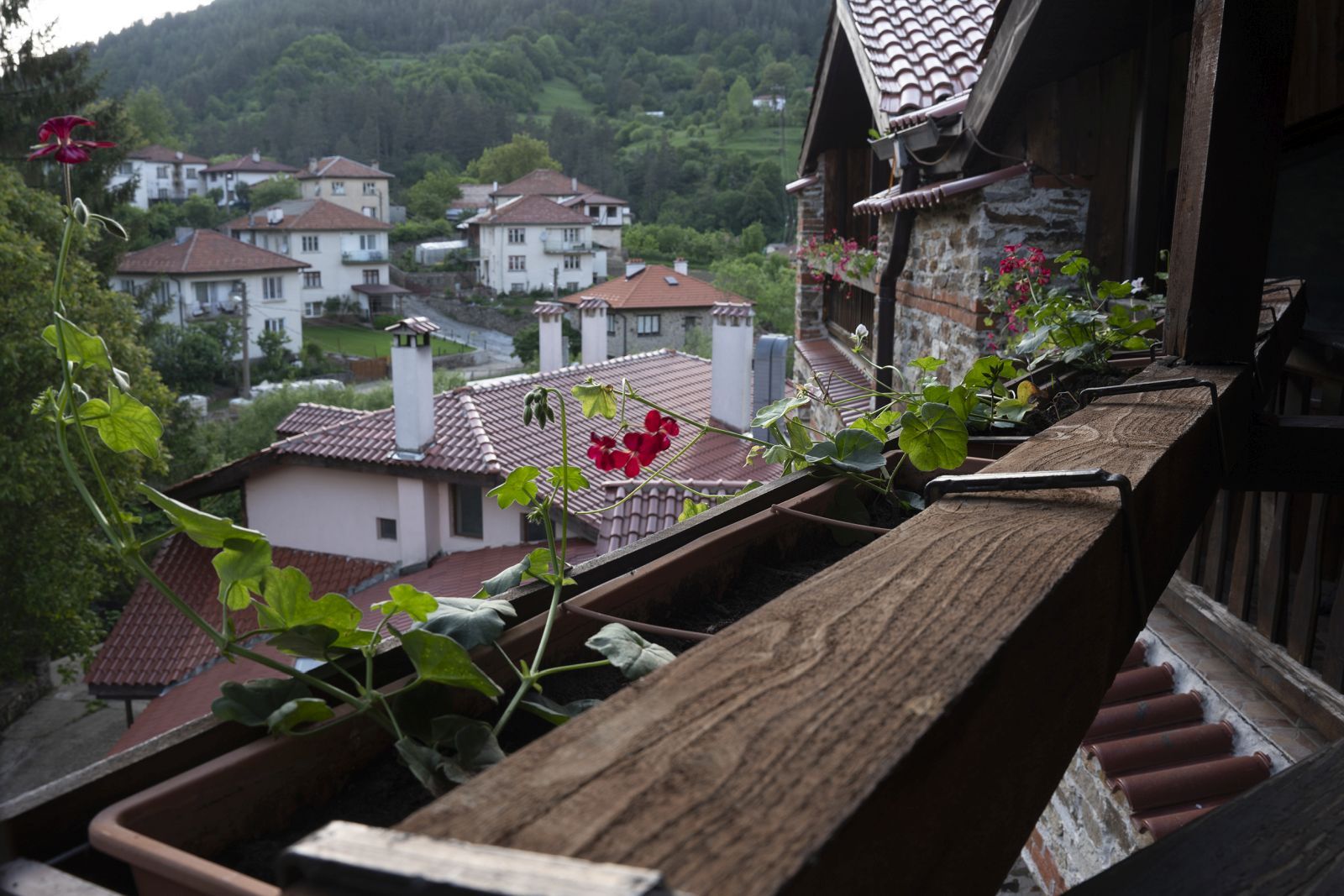 The village and the valley below